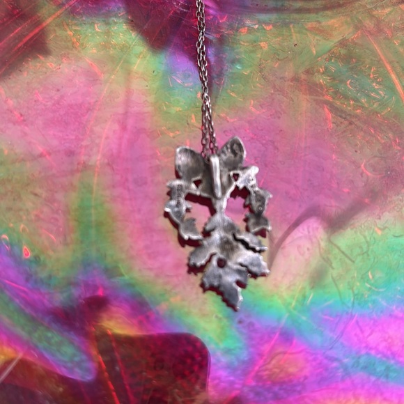 Vintage 1982 Sterling silver Franklin Mint “The Love So True” Ruby Bow Pendant - Picture 11 of 11